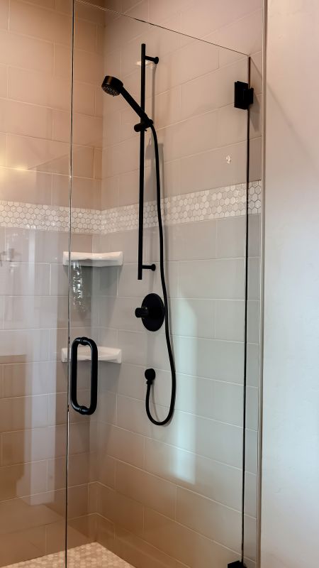 Black Frame Shower Door